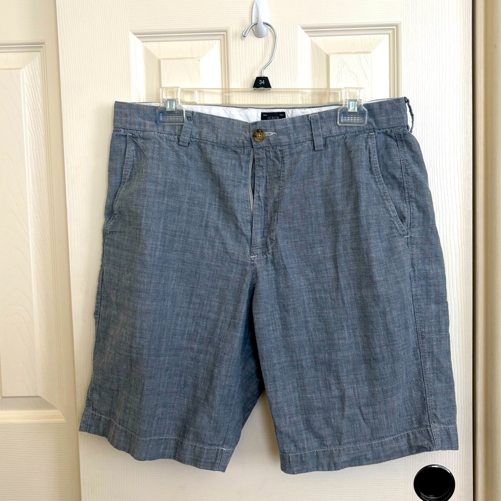 J. Crew Club Gray Flat Front Shorts Versatile Summer Essential size 33